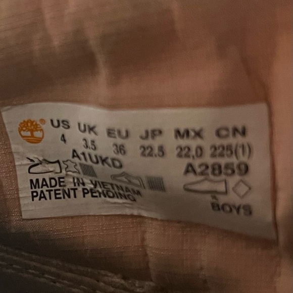 Timberland Gaiter Combat Boots Black & Baby Pink Mid-Calf Waterproof US 6 Women - Picture 14 of 16